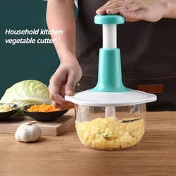 quickchop pro manual vegetable cutter & mincer for home kitchens
