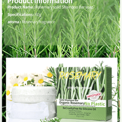 rosemary hair revival shampoo bar – natural dandruff control and oil balancing cleanse