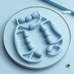 12-ring leg slimming massage tool – muscle stretching and circular leg toner for home fitness