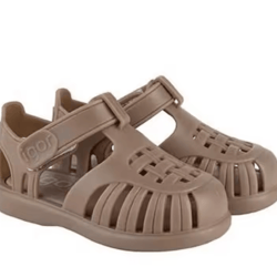 classic kids roman sandals – durable solid-color casual beach shoes for boys & girls
