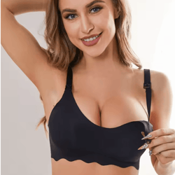 ultra thin comfortable breastfeeding bra with detachable clips and traceless support