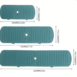 silicone sink splash guard and faucet drip catcher – flexible tap mat for kitchens and bathrooms
