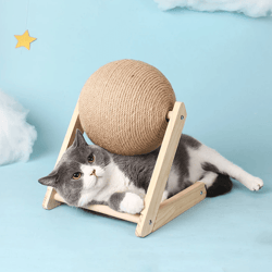 sisal cat scratching ball toy for healthy paws and indoor play