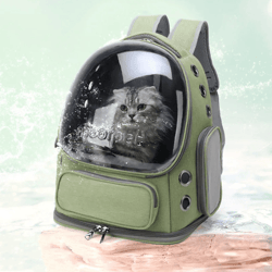 transparent cat carrier backpack for travel with breathable design