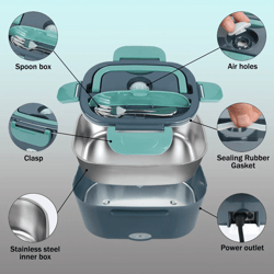 portable electric lunch box with 15l capacity heated food warmer for car and home use