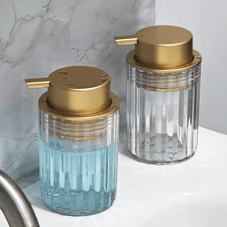 hand foaming soap dispenser bottle for bathroom or kitchen countertops