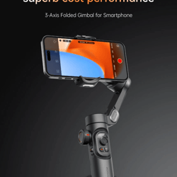 aochuan smart xe gimbal stabilizer for iphone android with fill light and face tracking