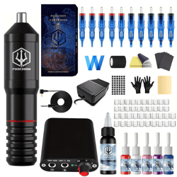 poseidon wireless tattoo machine kit with pen for permanent makeup and professional body art
