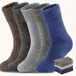 warm wool blend winter socks 5 pair set for men and women thermal thick cozy fit