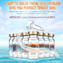 artiscare face serum set with hyaluronic acid vitamin c peptides and q10