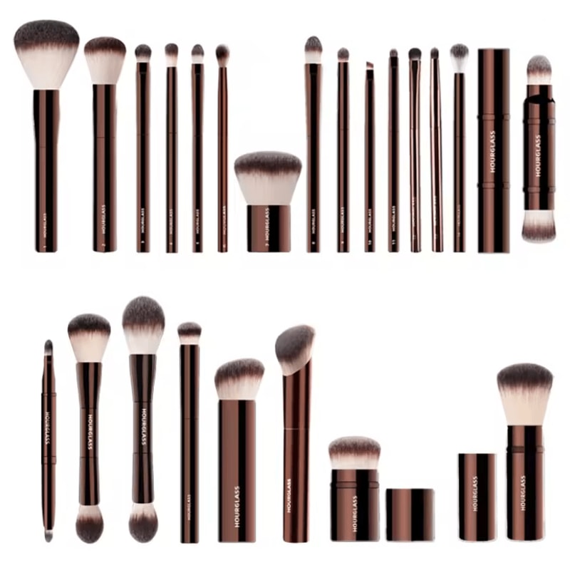 Hourglass Makeup Brush Set With Foundation Powder And Eyeshadow Brushes For Full Face Application 3