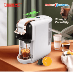hibrew 5 in 1 capsule coffee machine with 20 bar pressure for nespresso, dolce gusto, ese pods, and ground coffee