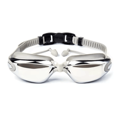premium anti fog swimming goggles for adults with earplugs and nose clip