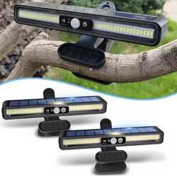 sunguard clip on solar motion sensor light outdoor waterproof fence security lamp