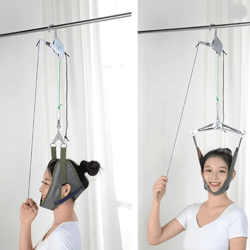 adjustable chiropractic neck traction device neck corrector and massager