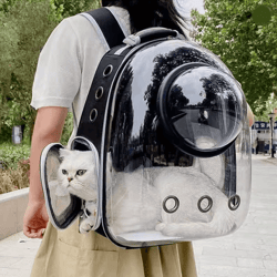 portable transparent pet backpack space capsule carrier for cats dogs