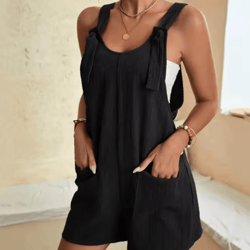 women's sleeveless casual summer jumpsuit with pockets for street and office wear