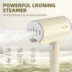 compact handheld garment steamer fast heat fabric wrinkle remover