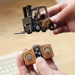 rc alloy forklift toy,mini engineering vehicle with remote control,collectible construction model for kids,boys gifts