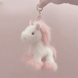 unicorn plush keychain cute stuffed animal toy for kids bags and decor