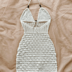 soleia ombre knit v neck vacation dress with wooden bead detailing
