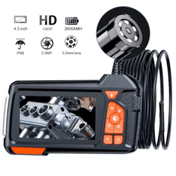 endoscope camera with 43 inch screen waterproof hd borescope with led lights