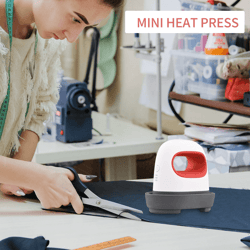 portable mini heat press machine for t shirts clothes and diy craft projects