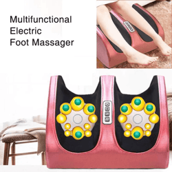 electric foot massager with heat therapy and shiatsu kneading rollers