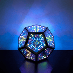 dreamy geometric led night light infinity mirror art lamp for home decor and gifts