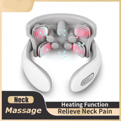 smart electric neck massager with heat and pulse therapy
