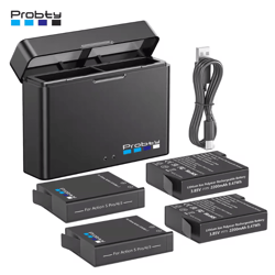 procharge 2200mah dual battery kit with charger for action camera