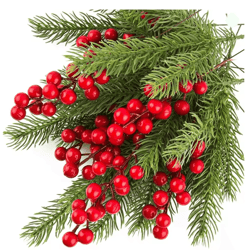 everjoy christmas pine and berry branches set of 10