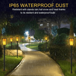 solar flame torch landscape light