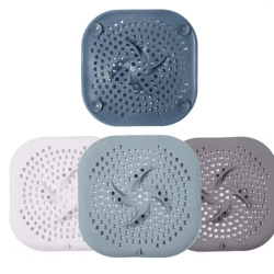 silicone shower drain hair catcher with suction cup