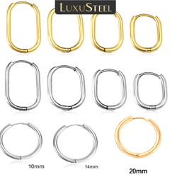 simple u shape hoop earrings