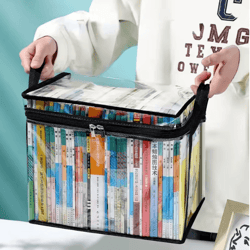 foldable transparent book storage box