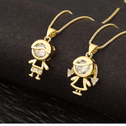 heartbond son and daughter pendant necklace