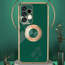 plated ring holder phone case for samsung galaxy secure grip kickstand cover