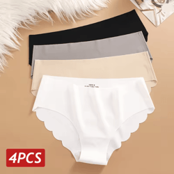 ice silk seamless womens briefs ultra thin no show underwear set