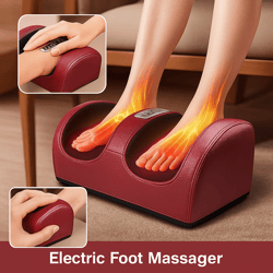 heated foot massager with compression & deep kneading electric foot spa for pain relief & relaxation