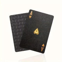 luxury waterproof playing cards – sleek black poker deck for magic, parties & game nights