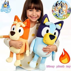 bluey and bingo plush toy set – soft cartoon dog dolls in 17cm 28cm 40cm sizes for kids and gifts