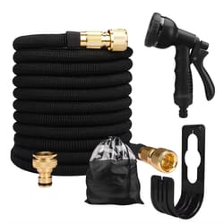 garden water hose expandable – high pressure pvc reel with double metal connector for garden, farm irrigation & car wash