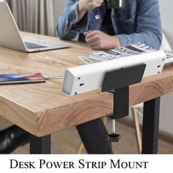 under desk power strip holder – no-drill cable management tray & organizer for clean workspaces