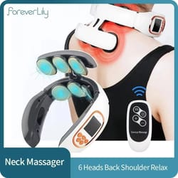 advanced relief 6 head neck and back massager with heat and wireless tens therapy