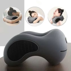 ergonomic u-shaped memory foam travel pillow – soft cervical neck support with massage feature