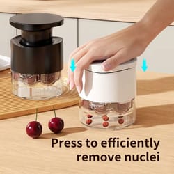 easy-press cherry and jujube pitter – 7-hole kitchen tool for quick, mess-free fruit prep