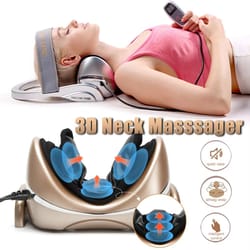 electric neck massager with heat vibration and air compression for cervical pain relief