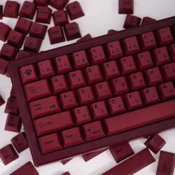gmk minimalist red 140-key keycap set – cherry profile japanese pbt dye-sub keycaps for mx mechanical keyboards