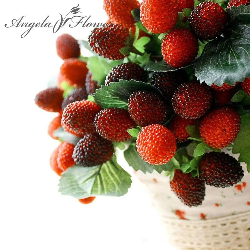 BerryJoy 9 Head Artificial Strawberry Plant Pot Realistic Strawberry Potted Decoration For Wedding 4